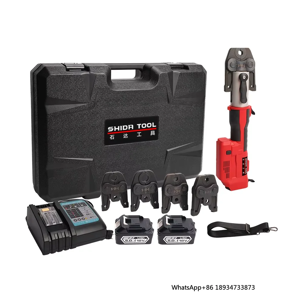 1550 Electric Cordless Hydraulic Press Pliers Battery-Powered Plumbers Tool Copper Alloy Steel PEX Pipes 40mm Stroke 1.8V/5.0Ah - Image 5